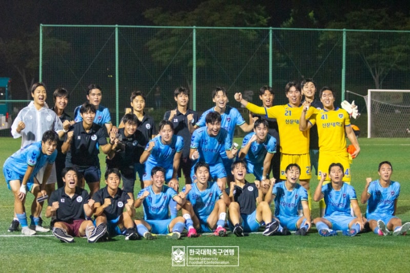 “우승후보 맞대결에서 빛난 저력” 최재영 감독의 선문대학교, 역전승으로 황가람기 8강 진....