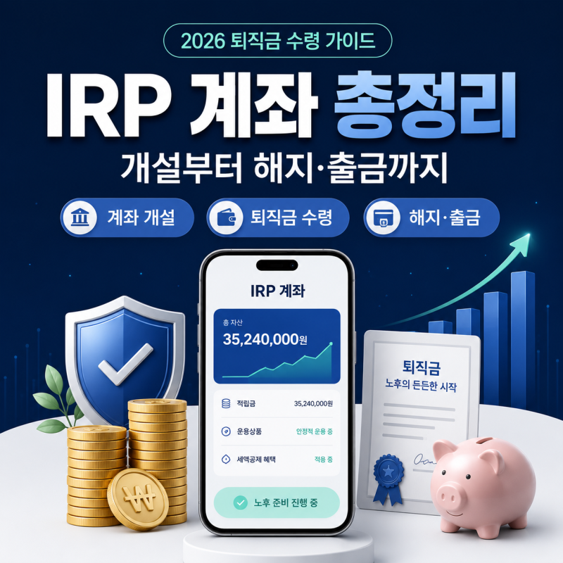 IRP 계좌 개설 방법부터 해지·출금까지｜퇴직금 수령 총정리