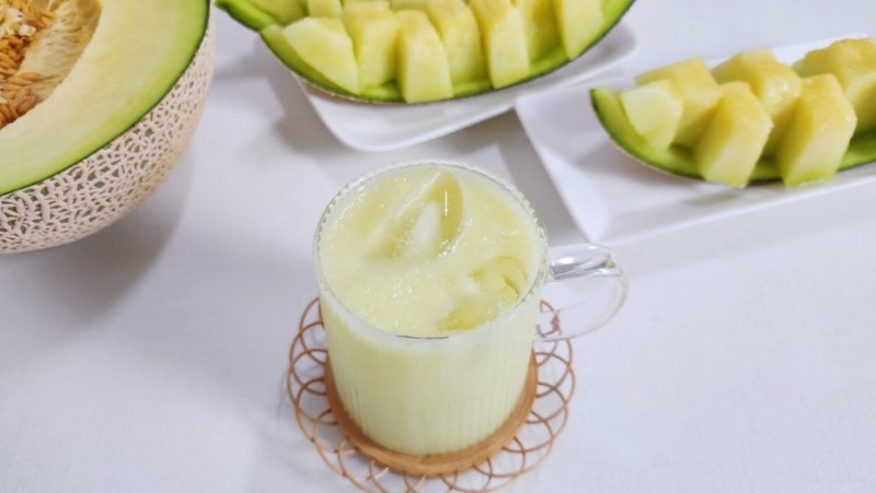 아침 과일 주스 메론 자르는법 고르는법 메론주스 생과일주스 레시피