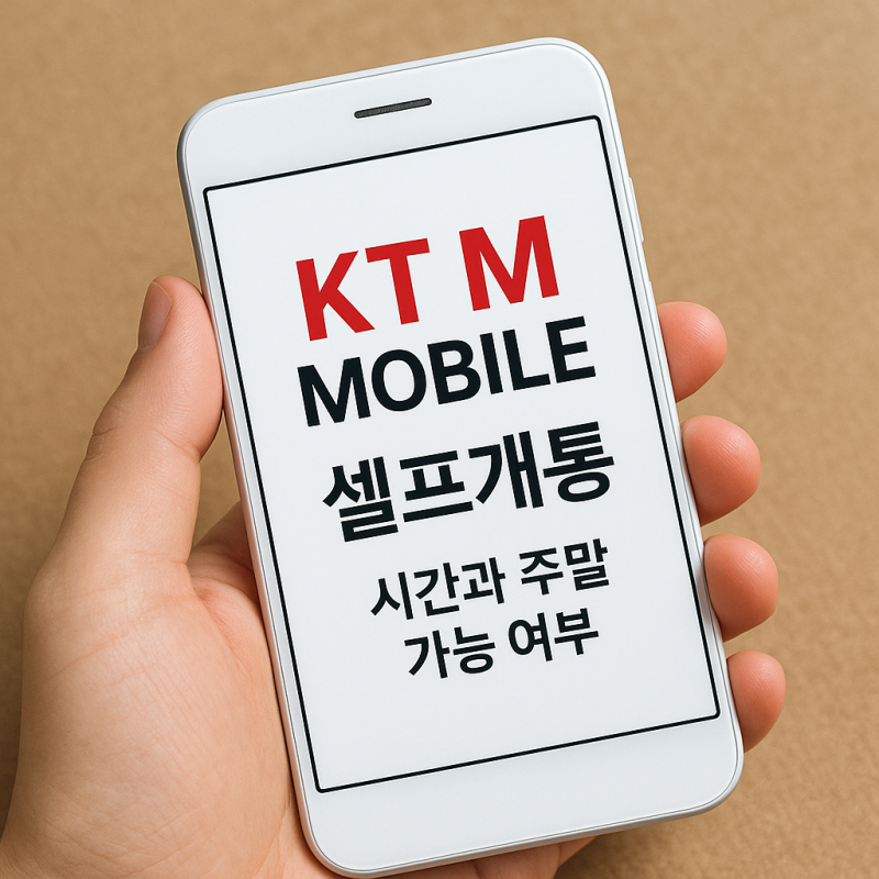 KT M모바일 셀프개통 시간과 주말 가능 여부 정리