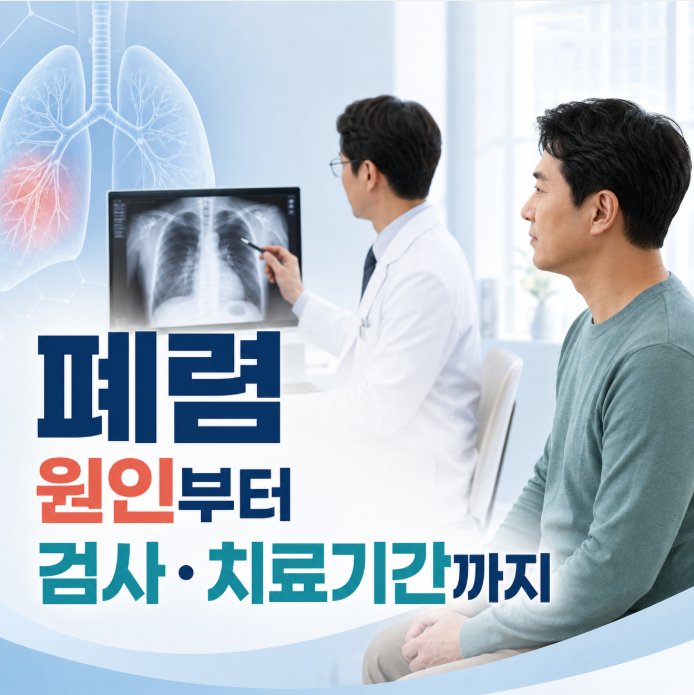 폐렴 원인부터 검사·치료기간까지, 완치 후에도 기침이 계속된다면?