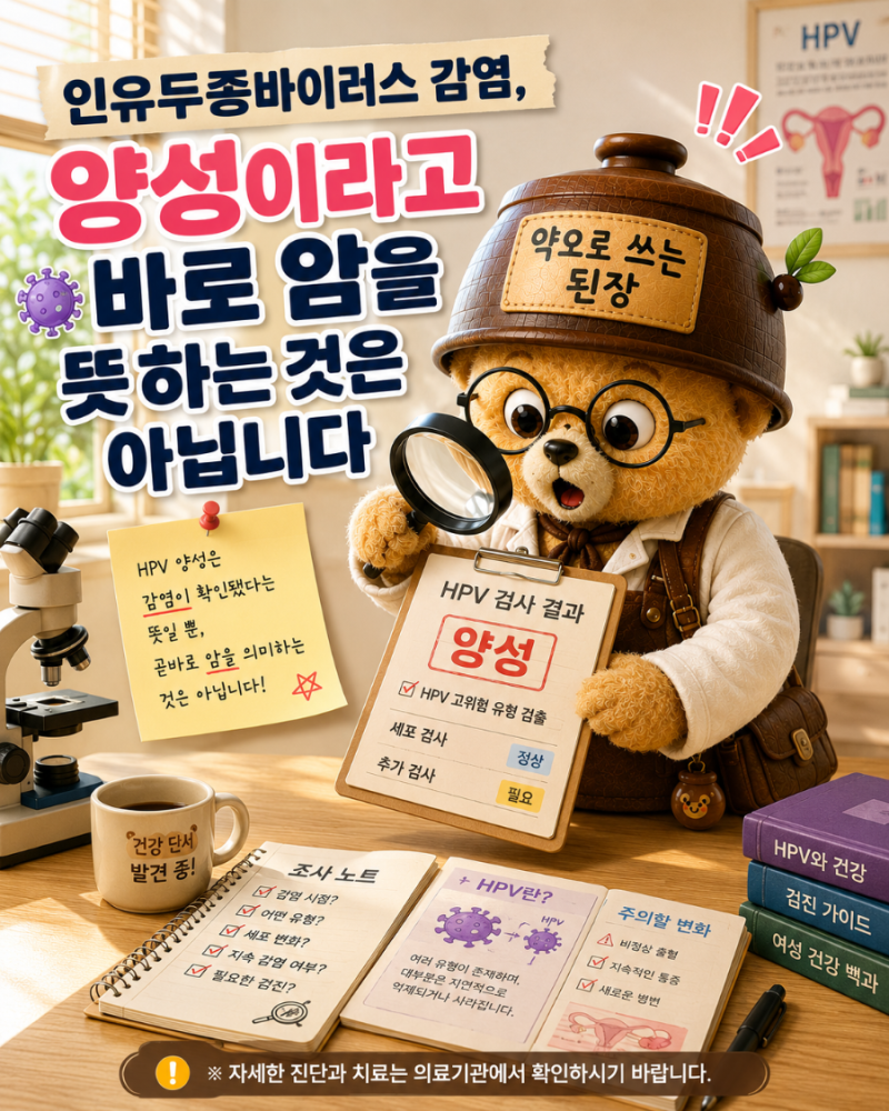 인유두종바이러스 감염, 양성이라고 바로 암을 뜻하는 것은 아닙니다
