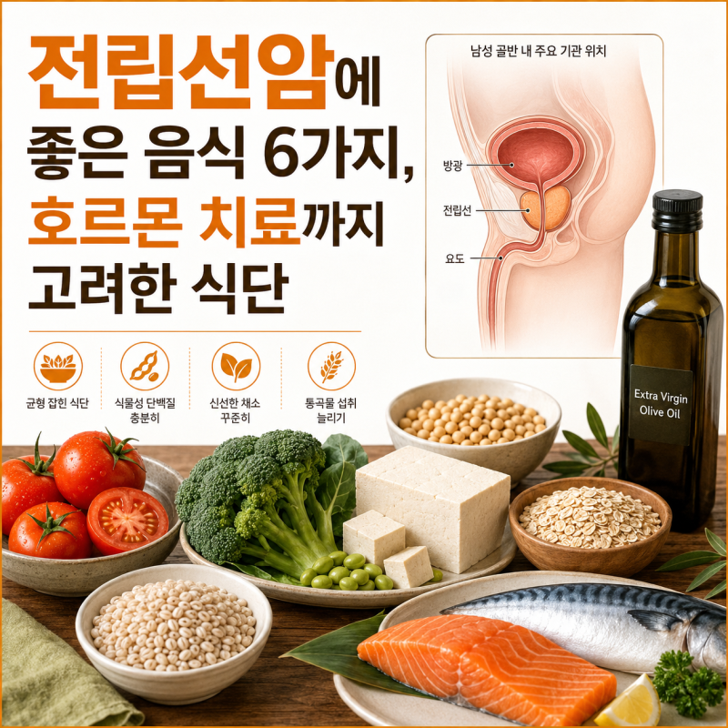 전립선암에 좋은 음식 6가지, 호르몬 치료까지 고려한 식단