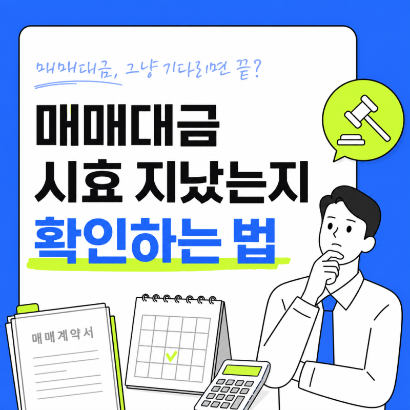 매매대금 시효 지났는지 확인하는 법 — 3년? 5년? 소멸시효 계산 총정리