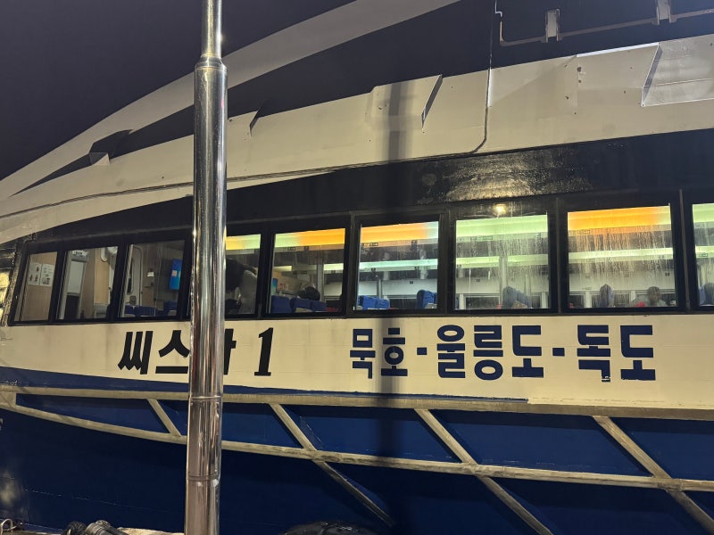 [묵호항 울릉도 배편]새벽 5시 씨스타1호 탑승 후기·좌석·멀미약