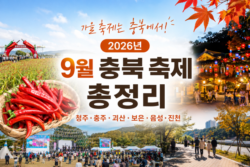 2026년 9월 충북 축제 총정리｜청주·충주·괴산·보은·음성·진천 가볼만한곳