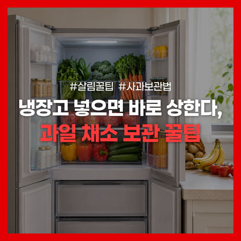 과일 채소 보관법 총정리 | 냉장고 넣으면 안 되는 과일 품목은?