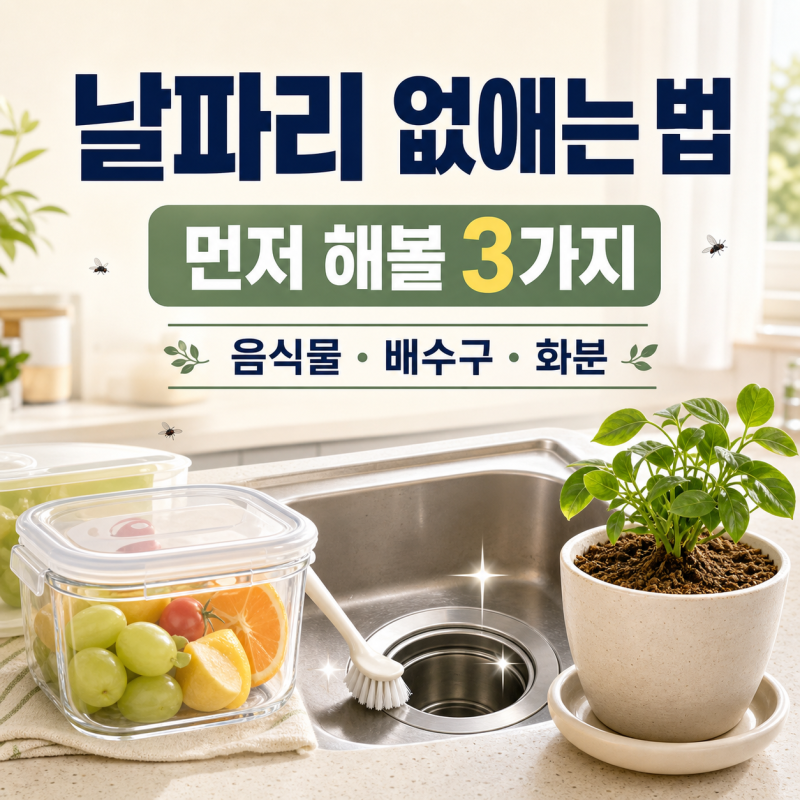날파리 없애는 법, 종류 몰라도 먼저 해볼 3가지