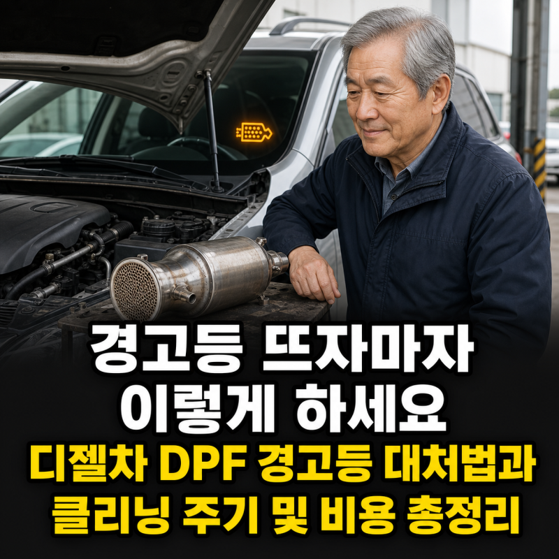 "경고등 뜨자마자 이렇게 하세요" 디젤차 DPF 경고등 대처법과 클리닝 주기 및 비용 총정리