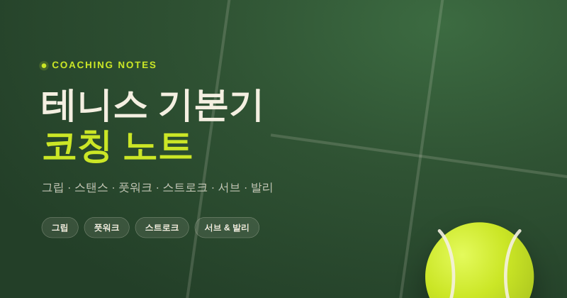 테니스 기본기 정리! 그립 스탠스 풋워크 스트로크 서브 발리