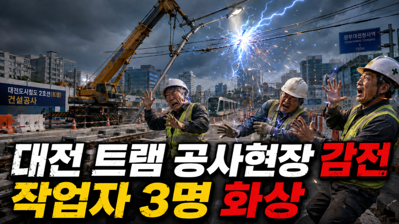 대전 트램공사 말 많더니… 이번엔 읍내동 공사현장서 60대 작업자 3명 감전 '화상'