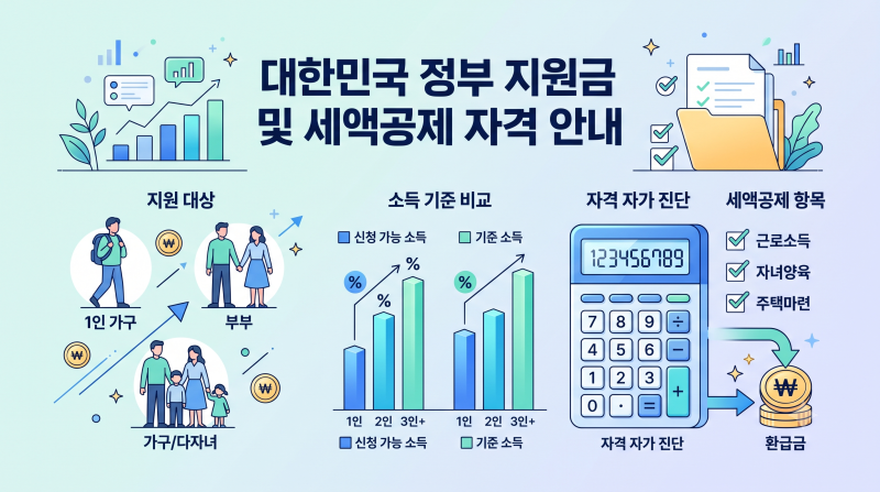 2026 근로장려금 나도 받을 수 있을까? 가구별 소득·재산 기준 3분 체크