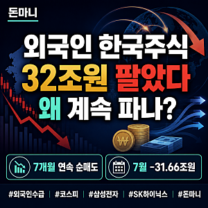 외국인 한국주식 32조 팔았다, 7개월째 순매도하는 이유는? 삼성전자·SK하이닉스 영향까지