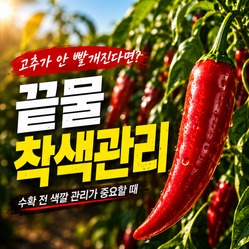 고추 수확시기와 끝물 관리, 착색이 늦어지는 이유