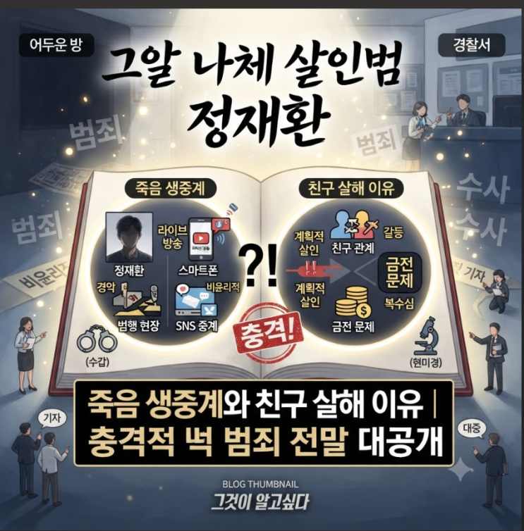그알 나체 살인범 <b>정재환</b> 죽음 생중계와 <b>친구 살해</b> 이유