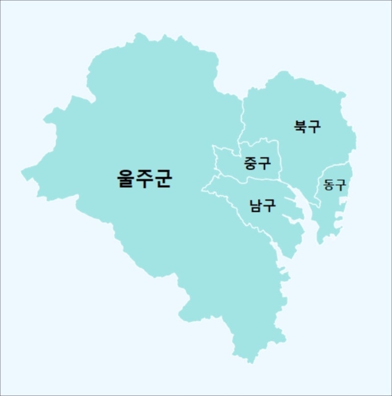 울산광역시 지도 지역 총정리｜울산 5개 구·군 행정구역과 주요 지역 한눈에 보기