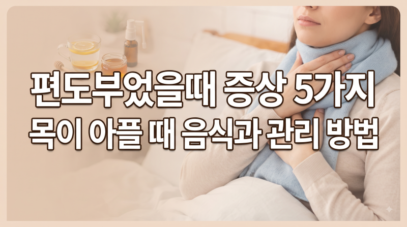 편도부었을때 증상 5가지, 목이 아플 때 음식과 관리 방법