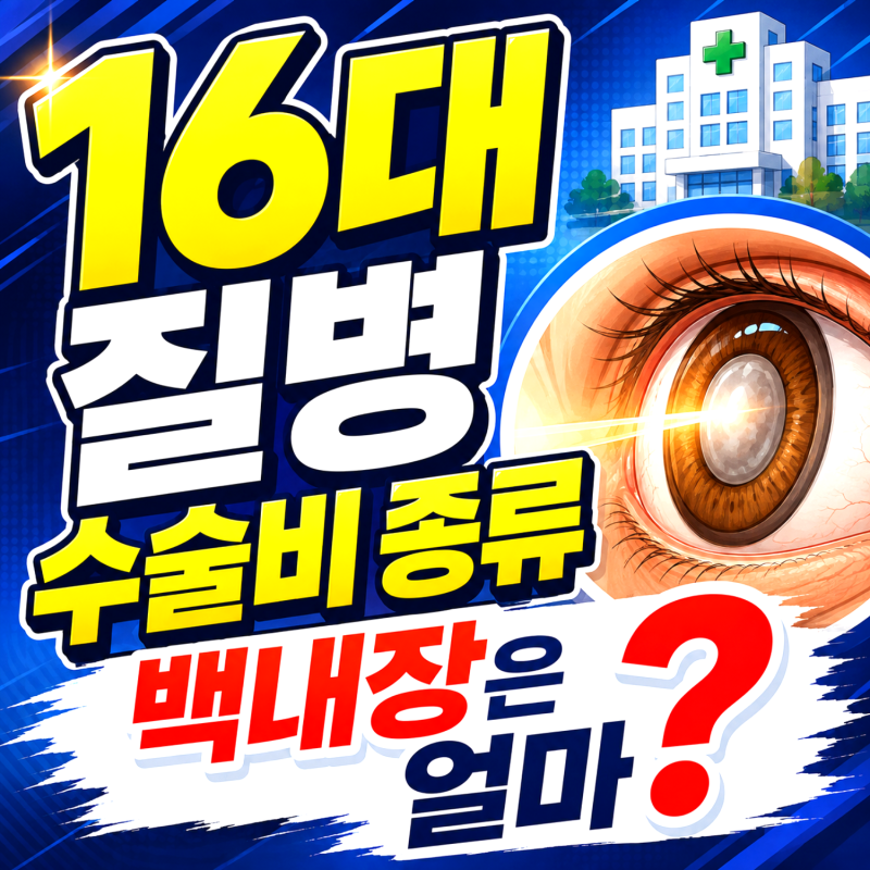 16대질병수술비 종류, 백내장은 얼마 나올까요?