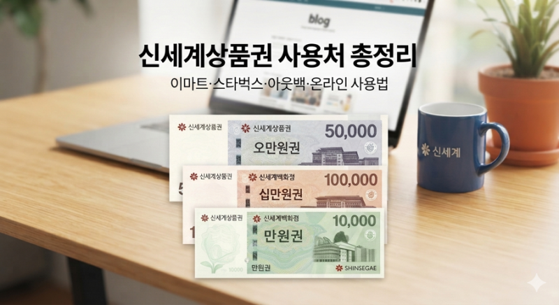 해지방어로 받은 신세계 상품권 사용처 총정리｜이마트·스타벅스·아웃백·온라인 사용방법....