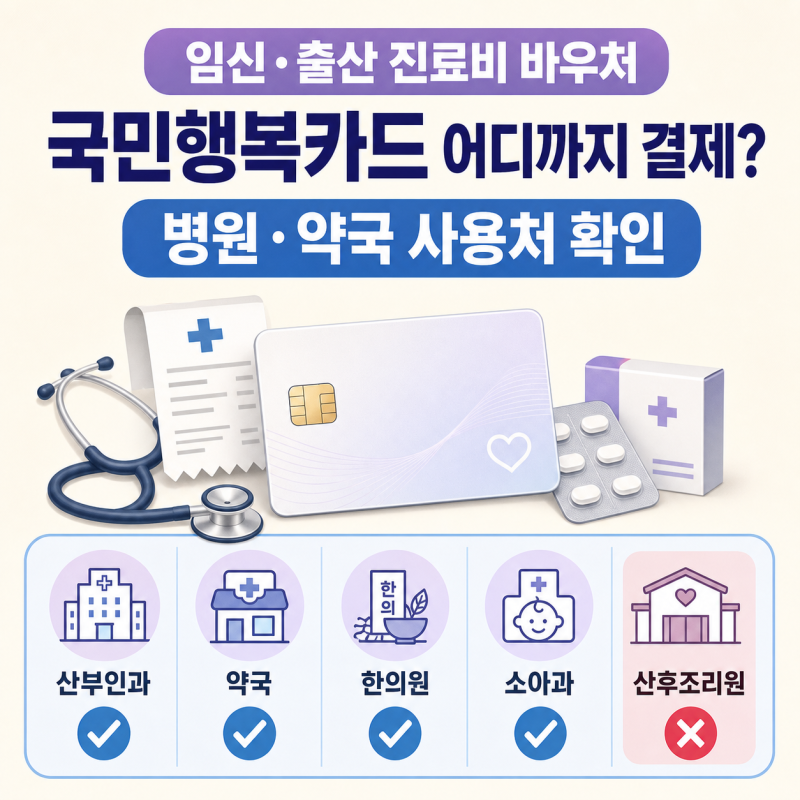 임신·출산 진료비 바우처, 국민행복카드로 어디까지 결제할 수 있을까?