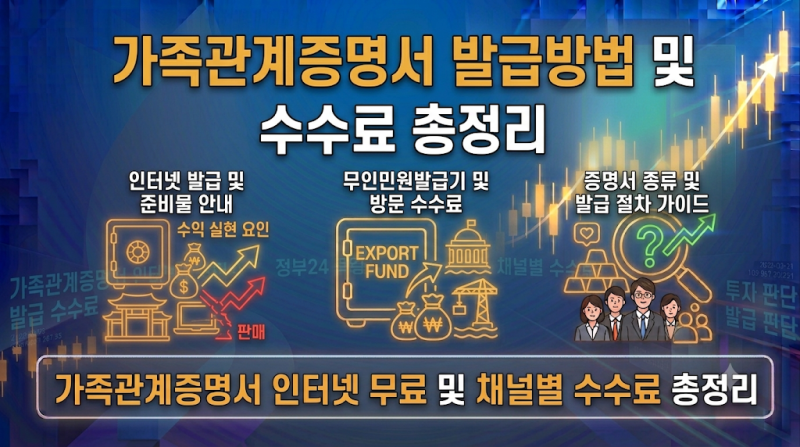 "주민센터까지 갈 필요 없다?" 가족관계증명서 발급방법 및 수수료 총정리, 인터넷·무인발급....