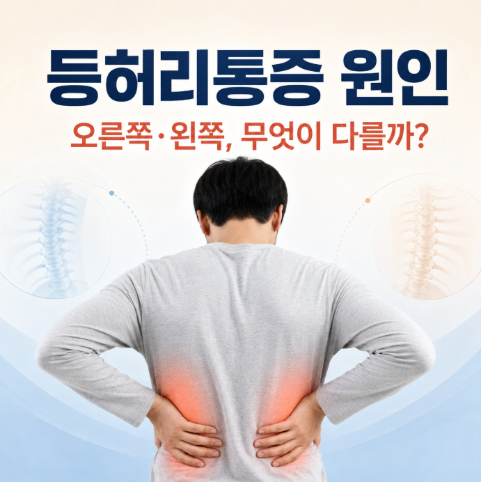 등허리통증 원인, 오른쪽·왼쪽 위치에 따라 의심 질환이 다를까요?