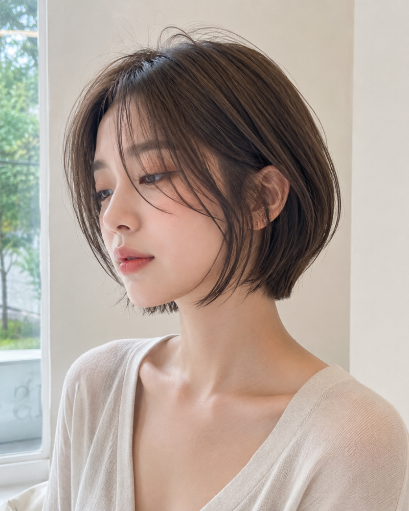 여자머리 숏단발 숏단발레이어드 숏보브 가볍게 층을 내면 뷴위기가 달라져요