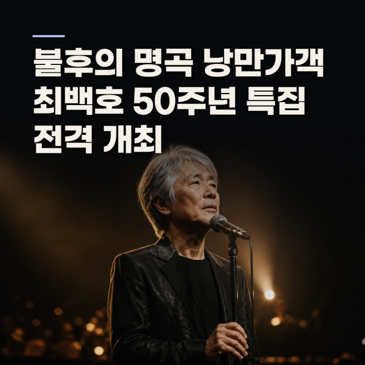 <b>불후의 명곡</b> <b>최백호</b> 특집, 데뷔 50주년 헌정 무대와 신곡 박수