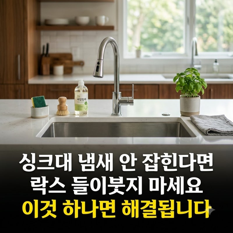 주방 하수구 냄새 제거 방법, 락스보다 효과적인 배수구 청소 꿀팁