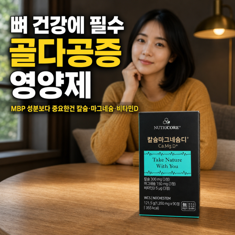골다공증 영양제, MBP 성분보다 중요한건 칼슘·마그네슘·비타민D