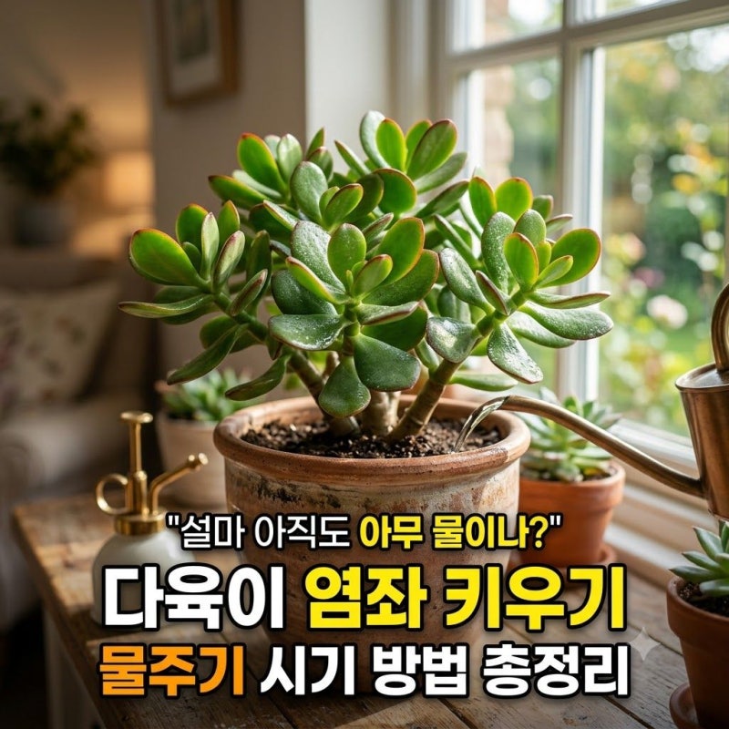 "설마 아직도 아무 물이나 주시나요?" 다육이 염좌 키우기 물주기 시기 방법
