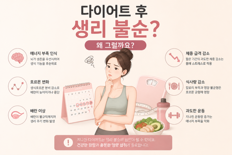 마운자로 후에 생리를 안해요. 다이어트 후 생리불순