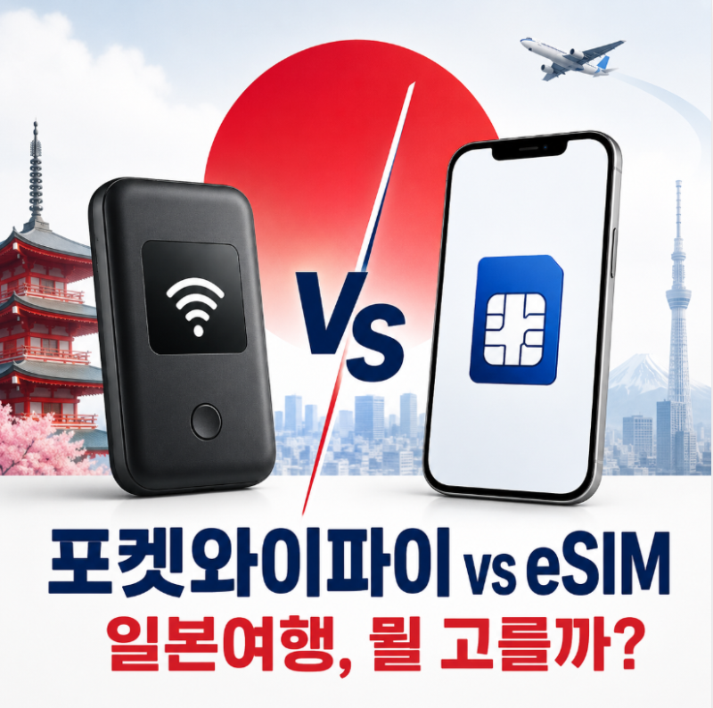 일본여행 포켓와이파이 vs eSIM, 어떤 것이 더 편할까?