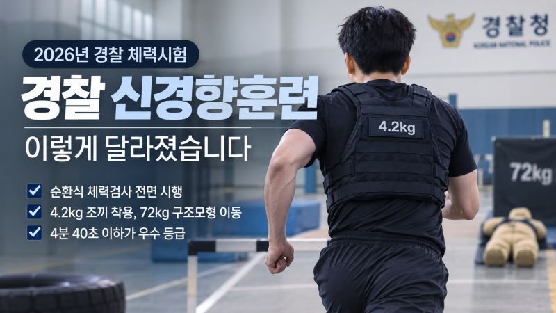 경찰 신경향훈련 뭐길래? 2026 순환식 체력검사 달라진 기준 총정리