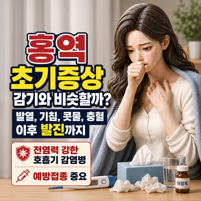 홍역 증상, 감기와 다를까? 초기증상부터 예방접종, 수두 차이까지 총정리