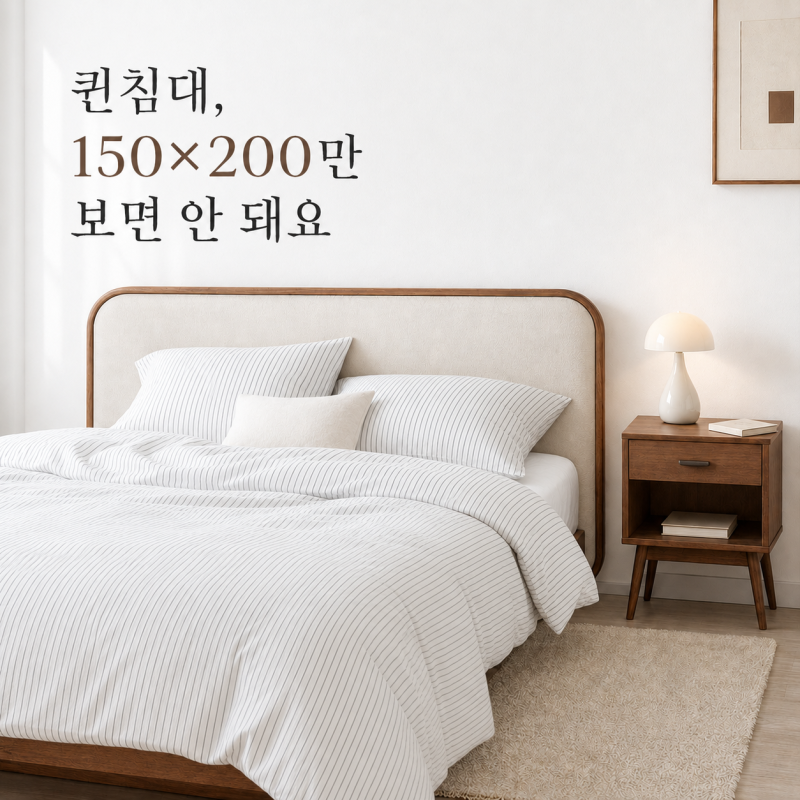 퀸 침대 150X200만 보고 사면 안 되는 이유