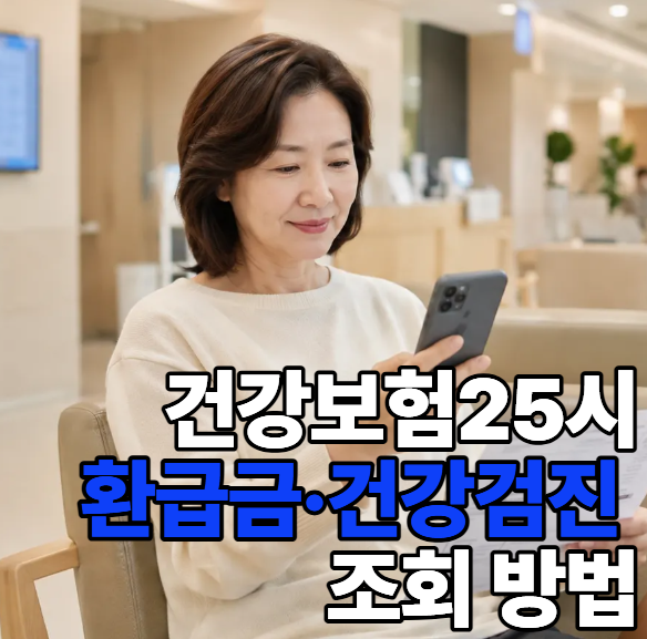 The건강보험 앱이 건강보험25시로 바뀌었어요｜환급금·건강검진 조회 방법