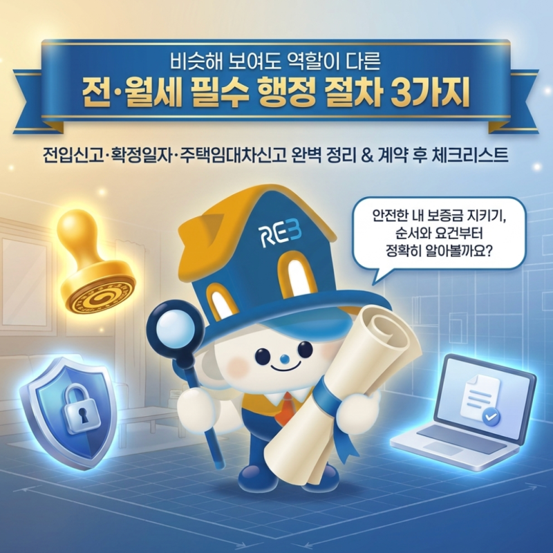 첫 자취 준비 필수 절차ㅣ전입신고·확정일자·주택임대차신고 차이와 보증금 지키는 법