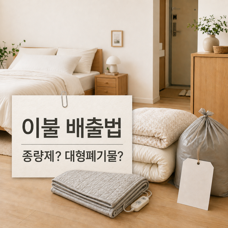 이불은 종량제봉투에 버려도 될까? 솜이불·전기요 버리는 법