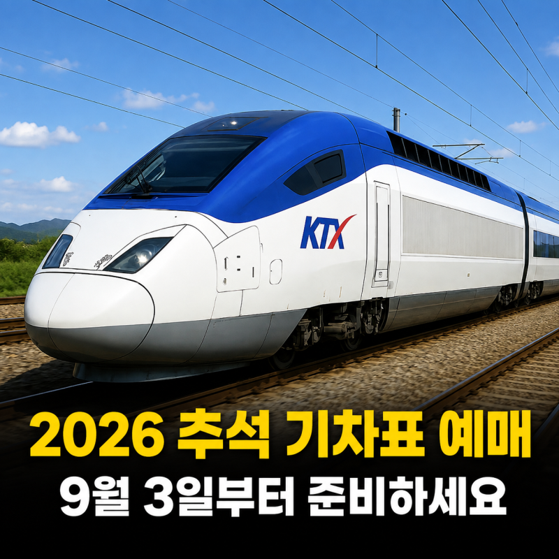 2026 추석 기차표 예매 9월 3일부터 준비하세요｜KTX 일정·예매 꿀팁 총정리