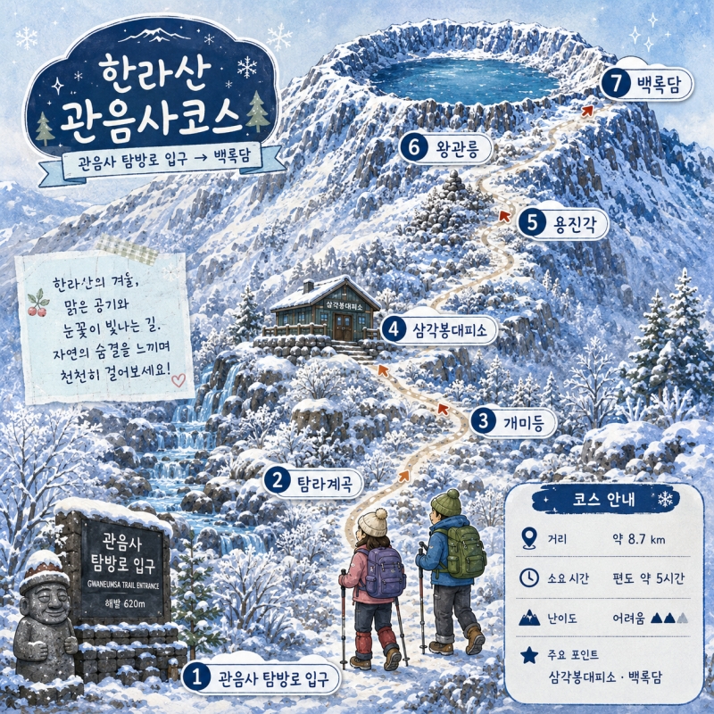 대체등산을 왜하는건데 한라산 관음사코스, 초보 어려울까?