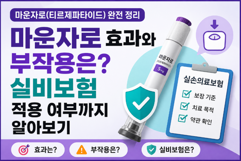 마운자로 부작용과 효과 실비조회 살펴보기