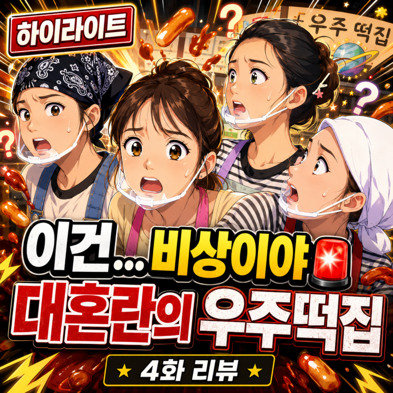 우주떡집 4화 리뷰｜손님 없던 떡집 맞아? 10명 단체손님·웨이팅 폭발, 미미 크림떡까지 대박....