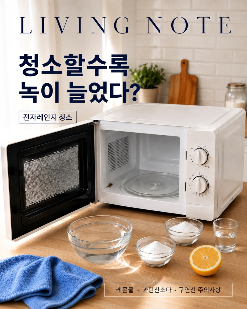 청소할수록 녹이 늘어? 전자레인지청소 레몬물 과탄산소다 구연산 사용법 주의!