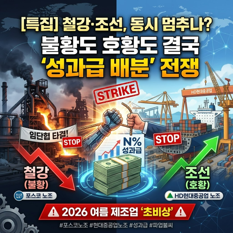 철강도 조선도 멈추나…파업 불씨 ‘이것’이었다