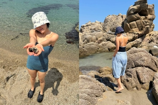 "러닝으로 10kg 빠졌다" 이은지 수영복 근황, 탄탄해진 몸매 눈길