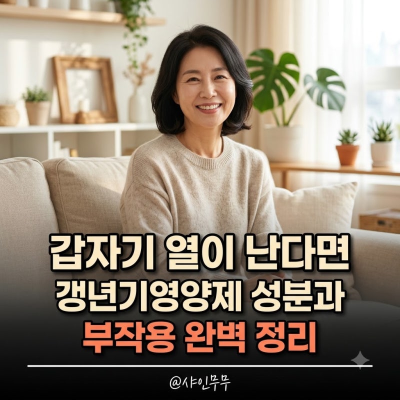 "갑자기 열이 난다면" 전문의가 추천하는 갱년기영양제 고르는 법