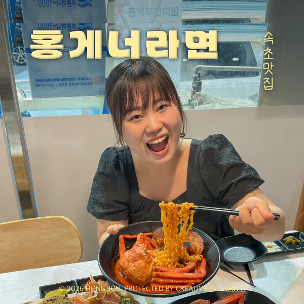 속초 중앙시장 대게 맛집 동명항 회센터 홍게 무한리필 홍게너라면