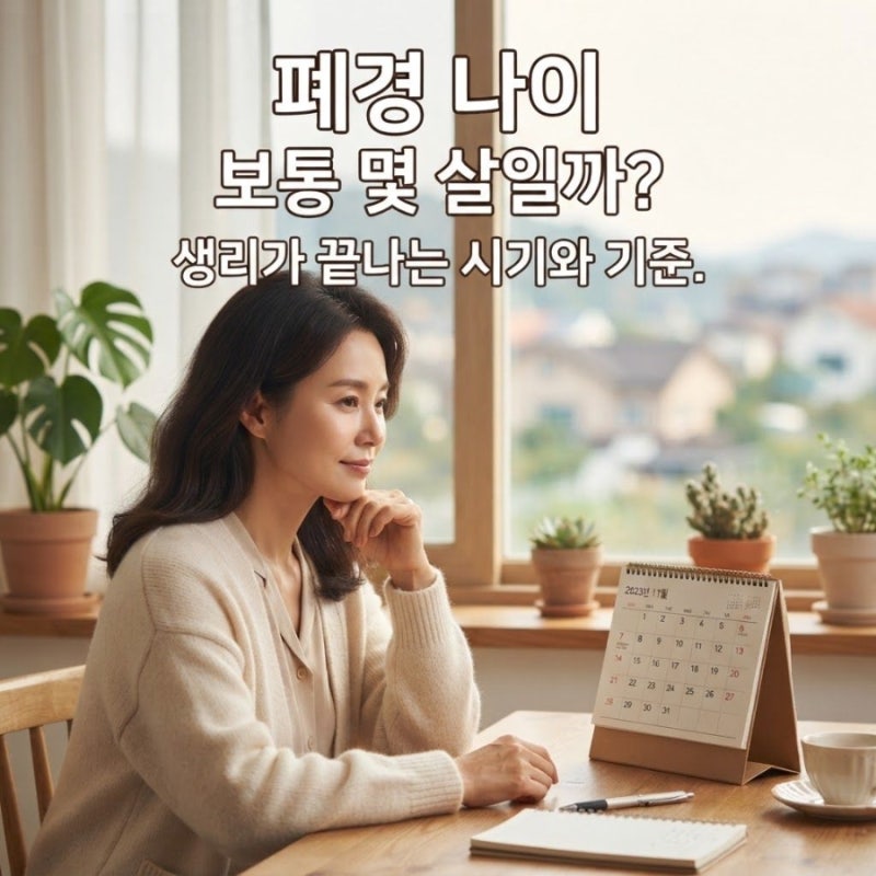 폐경 나이 보통 몇 살일까? 생리가 끝나는 시기와 기준