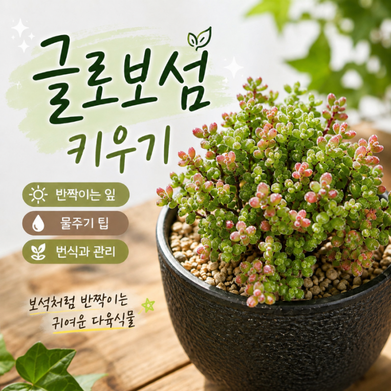 글로보섬 키우기, 보석처럼 반짝이는 동글동글 다육식물